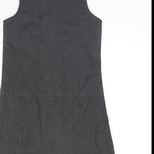George Girls Grey   Pinafore/Dungaree Dress  Size 3 Years  - School