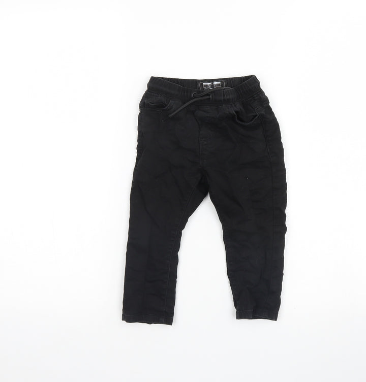 NEXT Baby Black   Jogger Trousers Size 12 Months