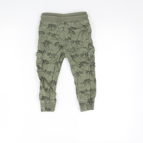 F&F Baby Green Animal Print  Jogger Trousers Size 18 Months  - Dinosaur