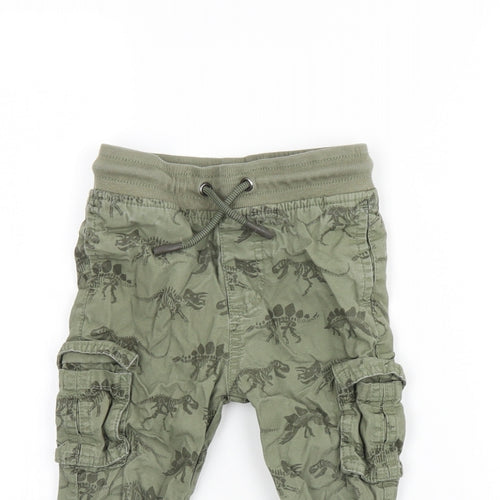 F&F Baby Green Animal Print  Jogger Trousers Size 18 Months  - Dinosaur