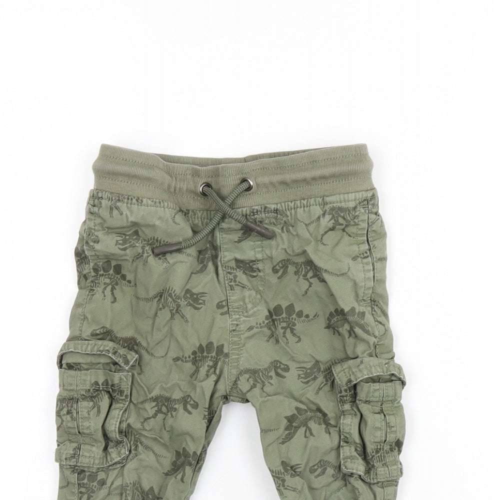 F&F Baby Green Animal Print  Jogger Trousers Size 18 Months  - Dinosaur