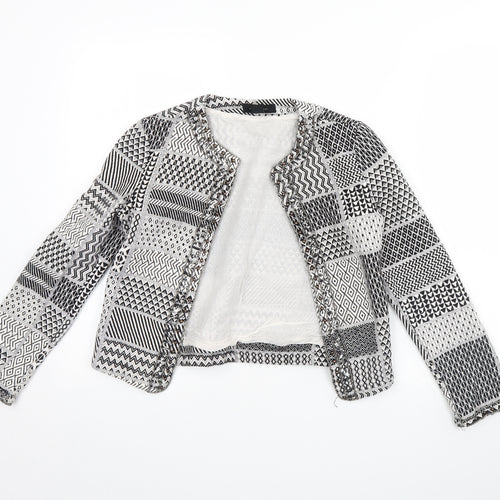 Atmosphere Womens Black Fair Isle  Jacket  Size 6
