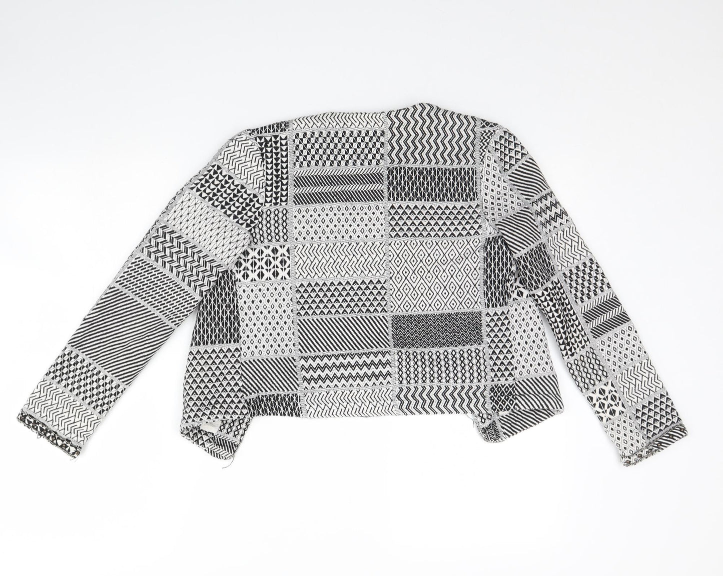 Atmosphere Womens Black Fair Isle  Jacket  Size 6