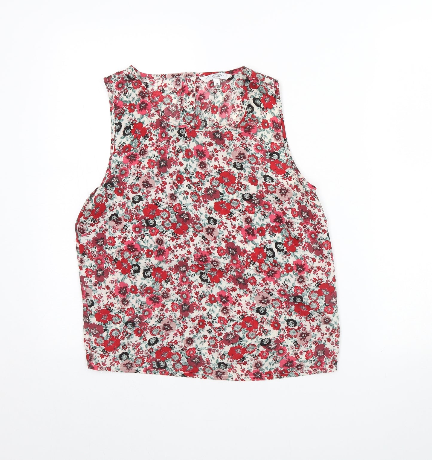 New Look Womens Red Floral  Basic Tank Size 10