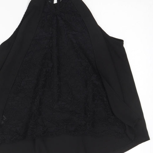 Miss Selfridge Womens Black   Basic Tank Size 6