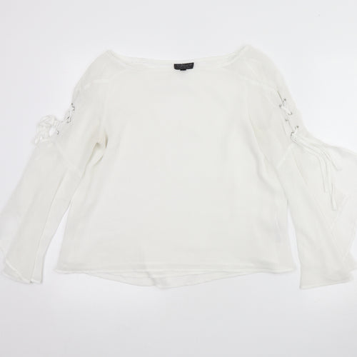 Topshop Womens White   Basic Blouse Size 6