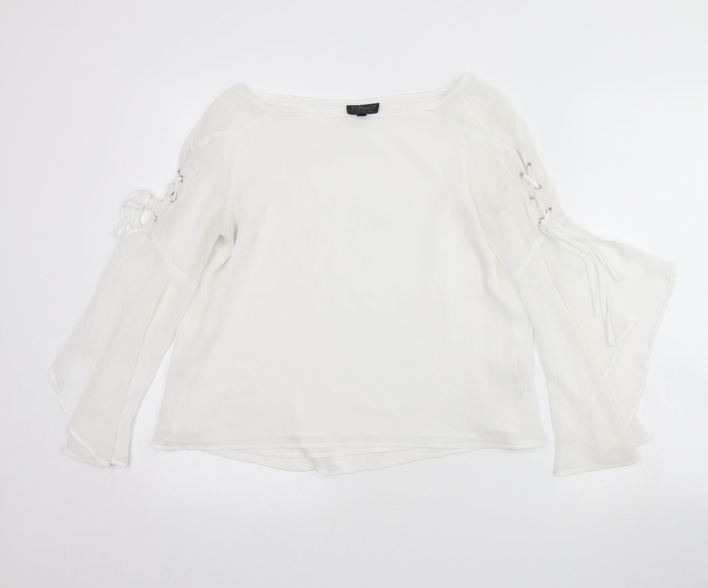 Topshop Womens White   Basic Blouse Size 6