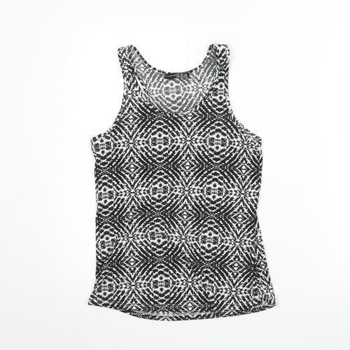 Atmosphere Womens Black Fair Isle  Basic Tank Size 6