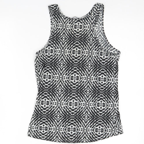 Atmosphere Womens Black Fair Isle  Basic Tank Size 6