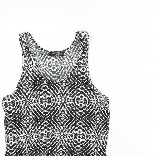 Atmosphere Womens Black Fair Isle  Basic Tank Size 6