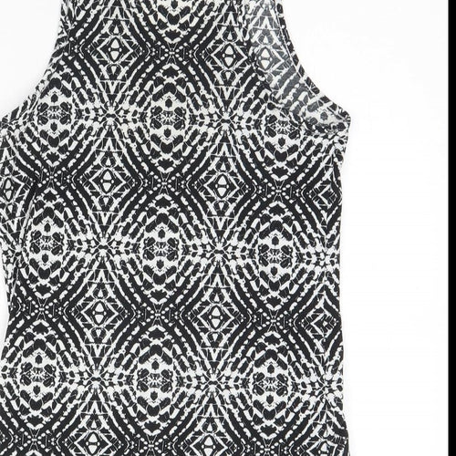 Atmosphere Womens Black Fair Isle  Basic Tank Size 6