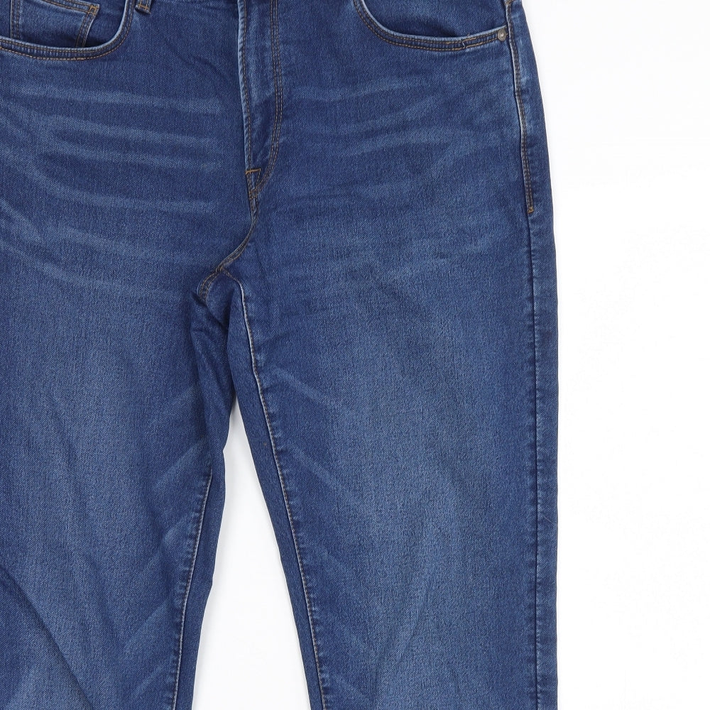 Easy Mens Blue  Denim Straight Jeans Size 34 L30 in
