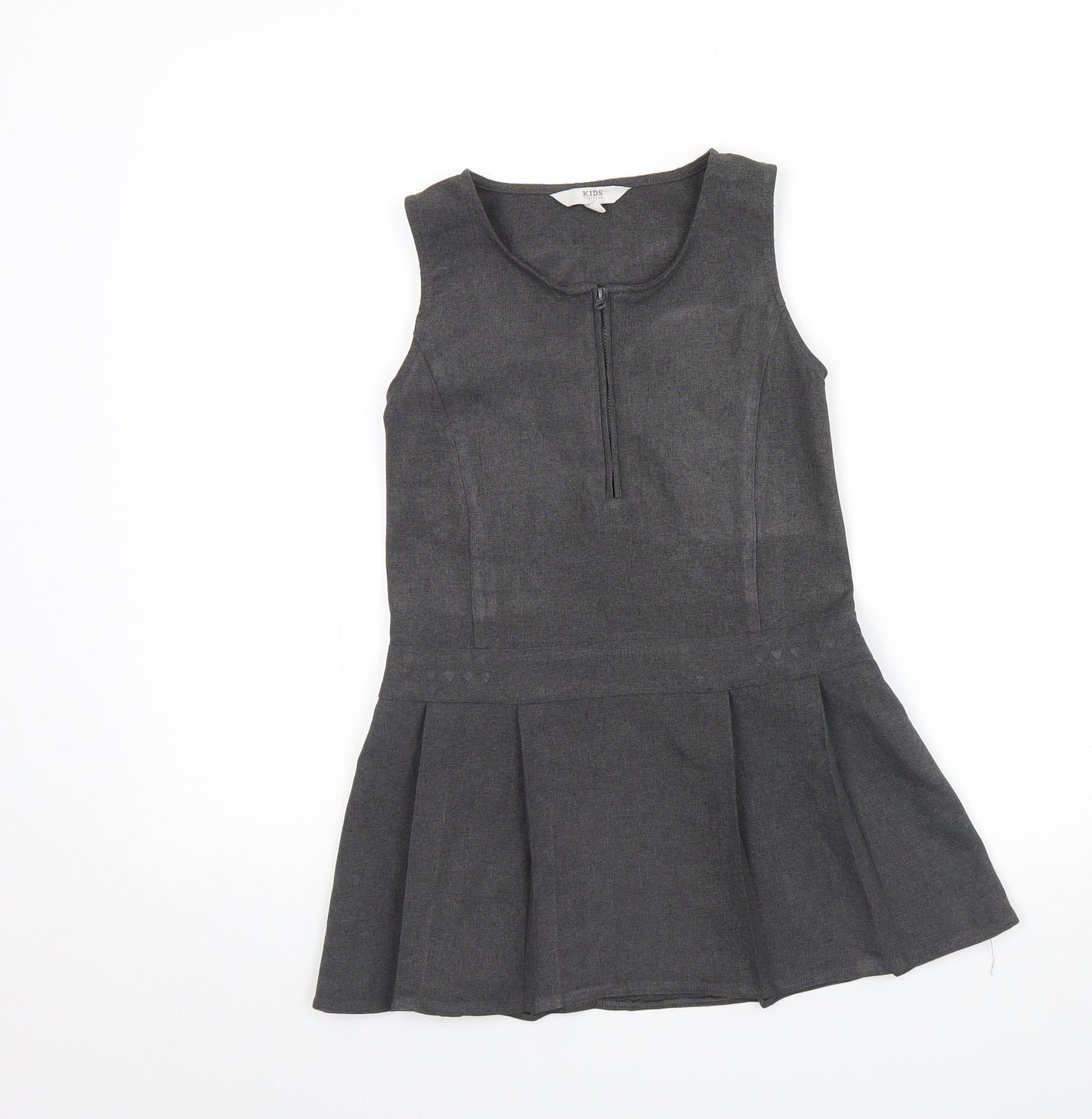 Peacocks Girls Grey   Pinafore/Dungaree Dress  Size 5 Years  - School