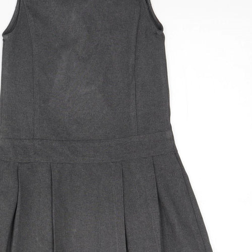 Peacocks Girls Grey   Pinafore/Dungaree Dress  Size 5 Years  - School