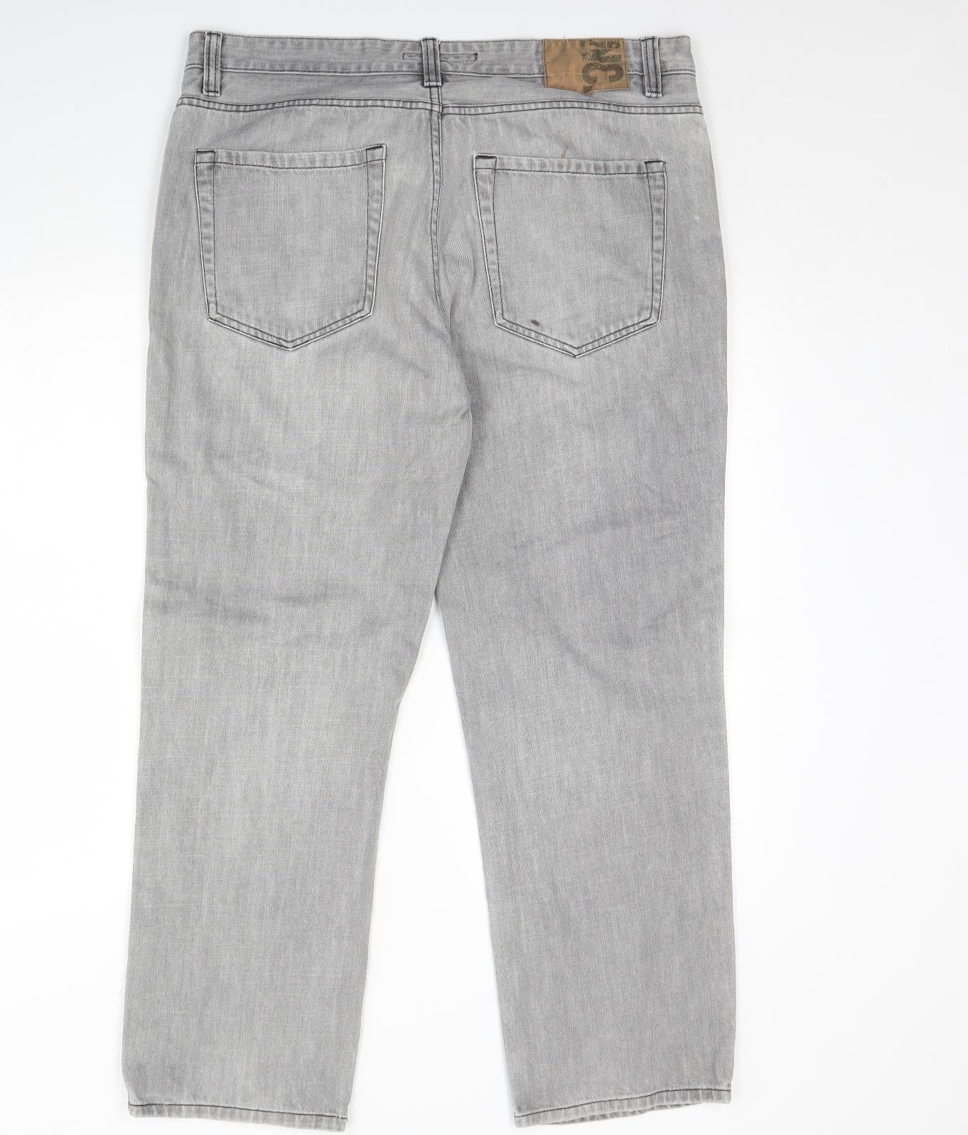 North coast Mens Grey  Denim Straight Jeans Size 36 L29 in