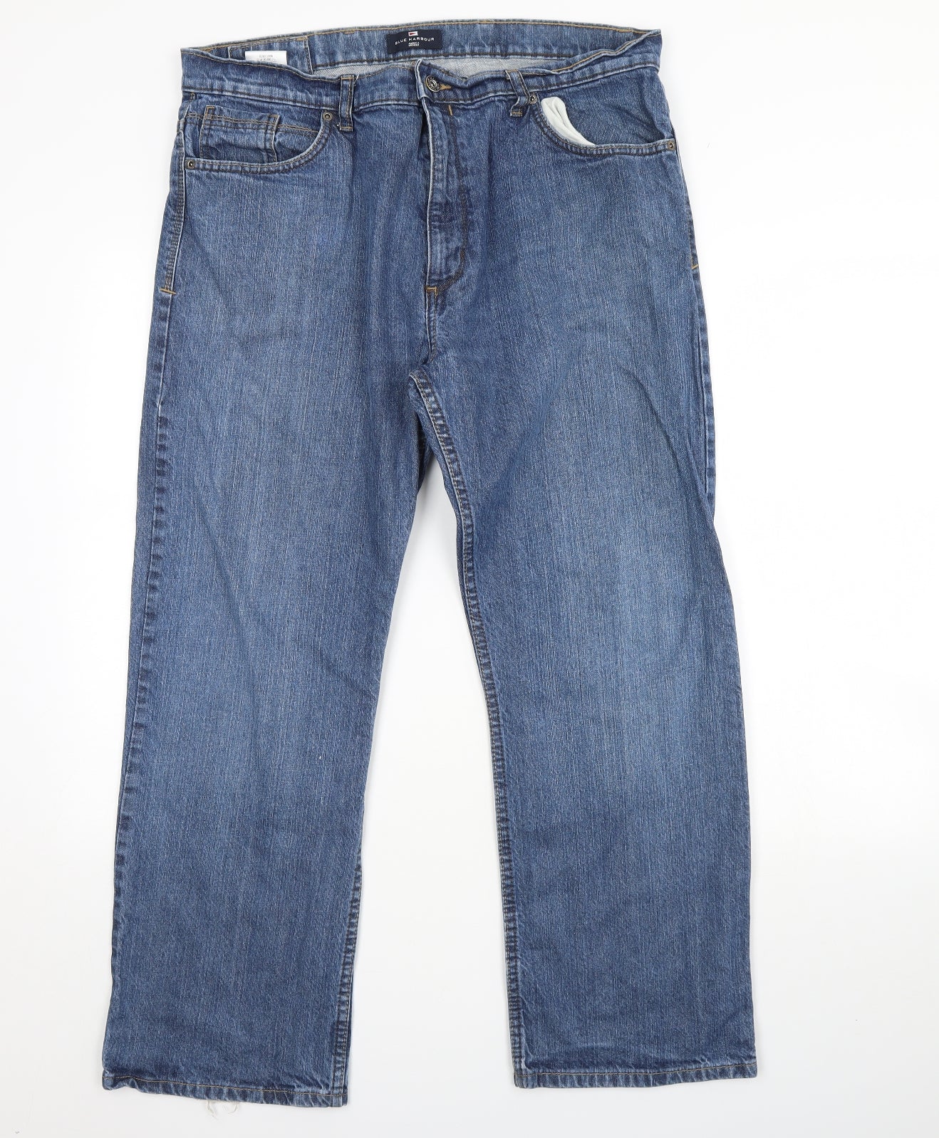 M&s Mens Blue  Denim Straight Jeans Size 38 L29 in