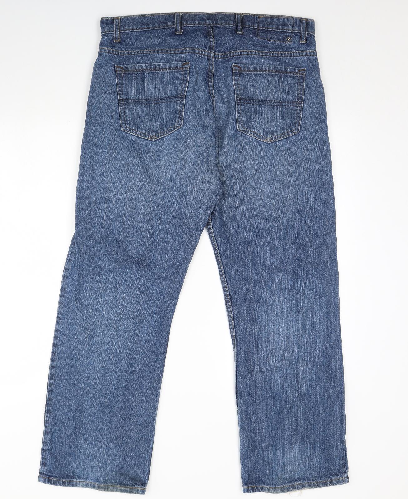 M&s Mens Blue  Denim Straight Jeans Size 38 L29 in