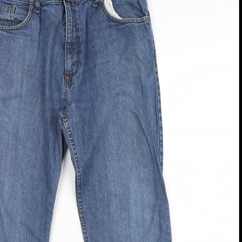 M&s Mens Blue  Denim Straight Jeans Size 38 L29 in