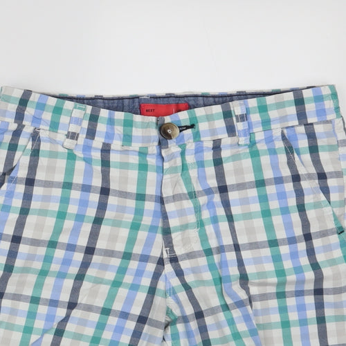 NEXT Boys Multicoloured Check  Sweat Shorts Size 13 Years