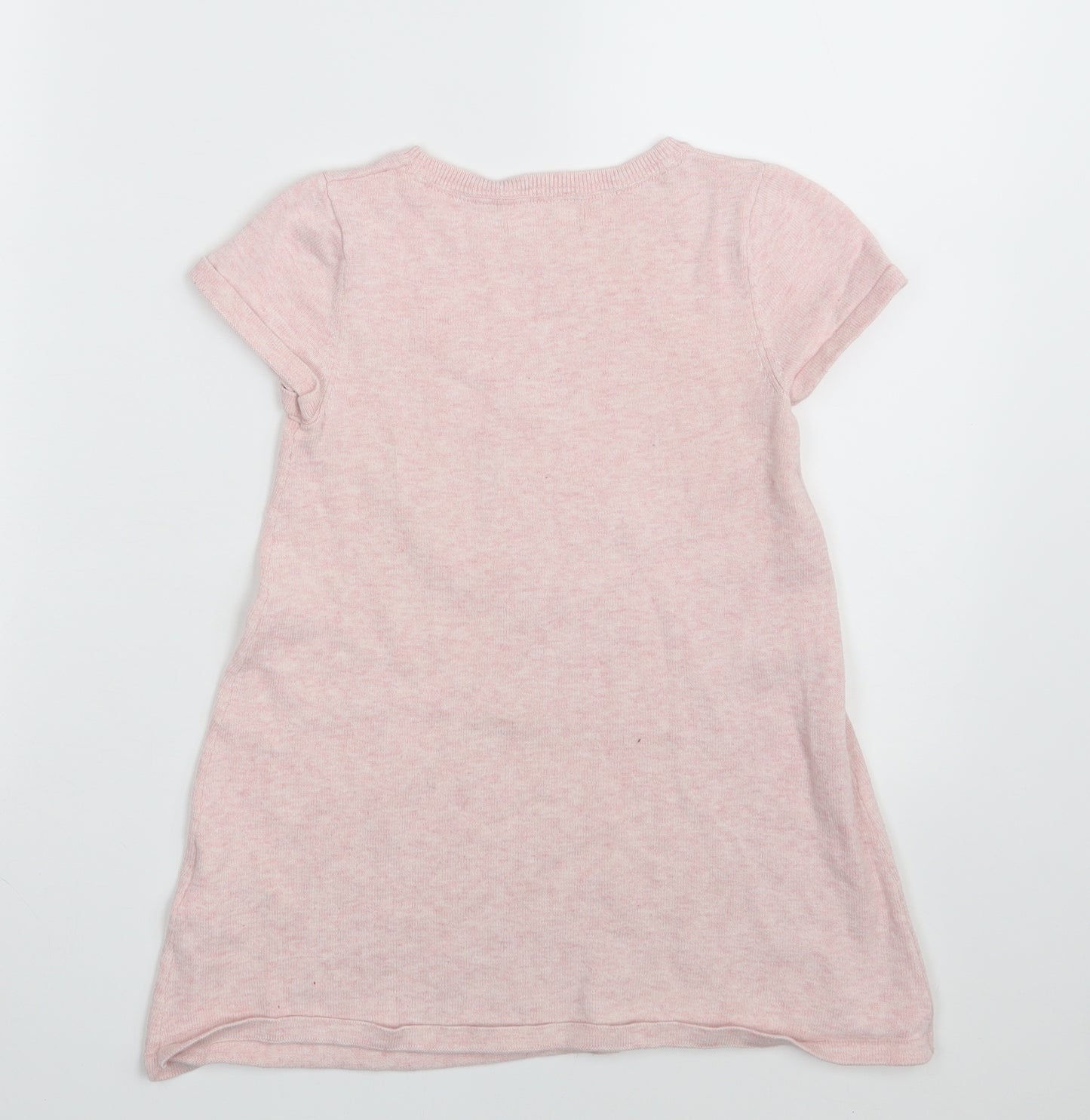H&M Girls Pink   Pullover Jumper Size 4-5 Years
