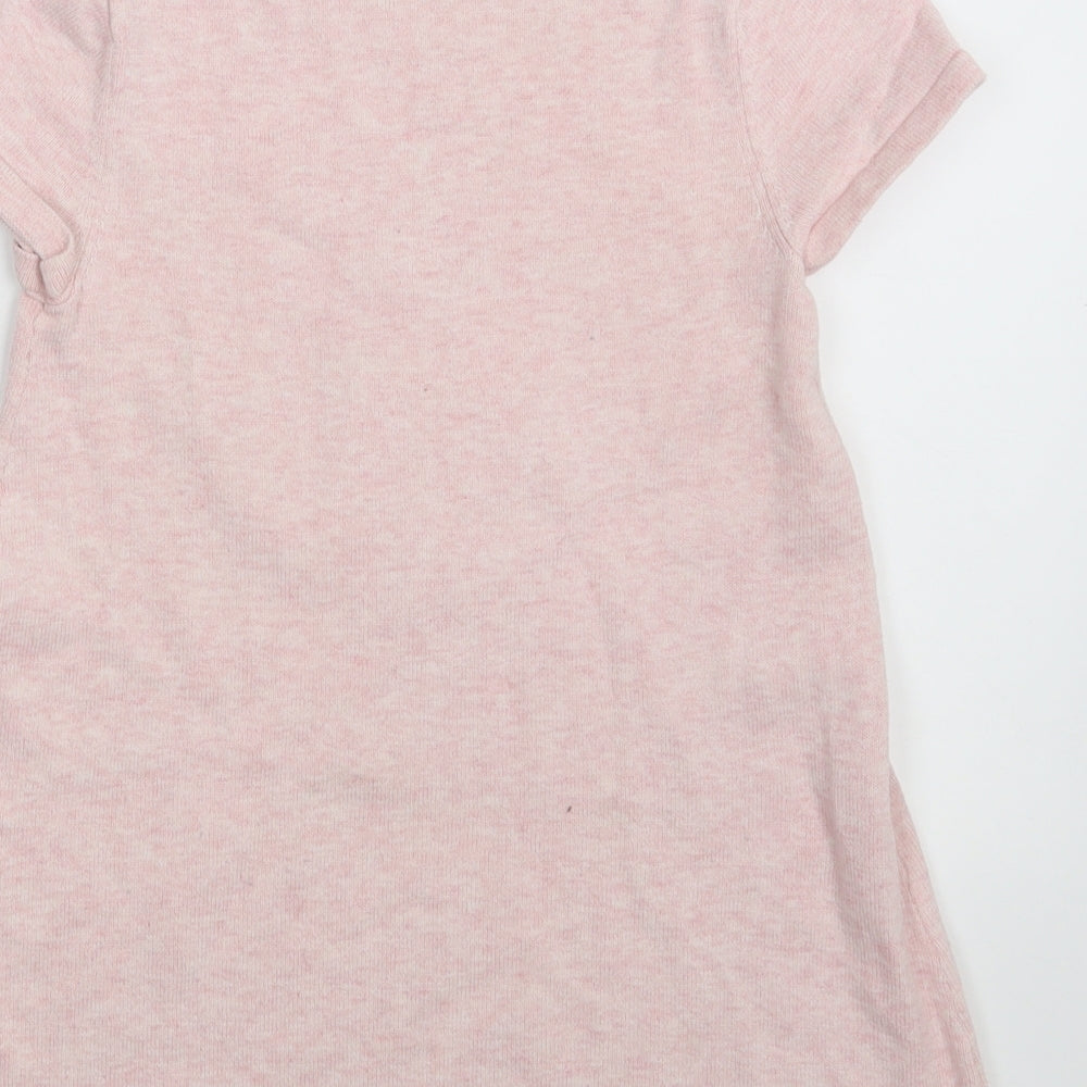 H&M Girls Pink   Pullover Jumper Size 4-5 Years