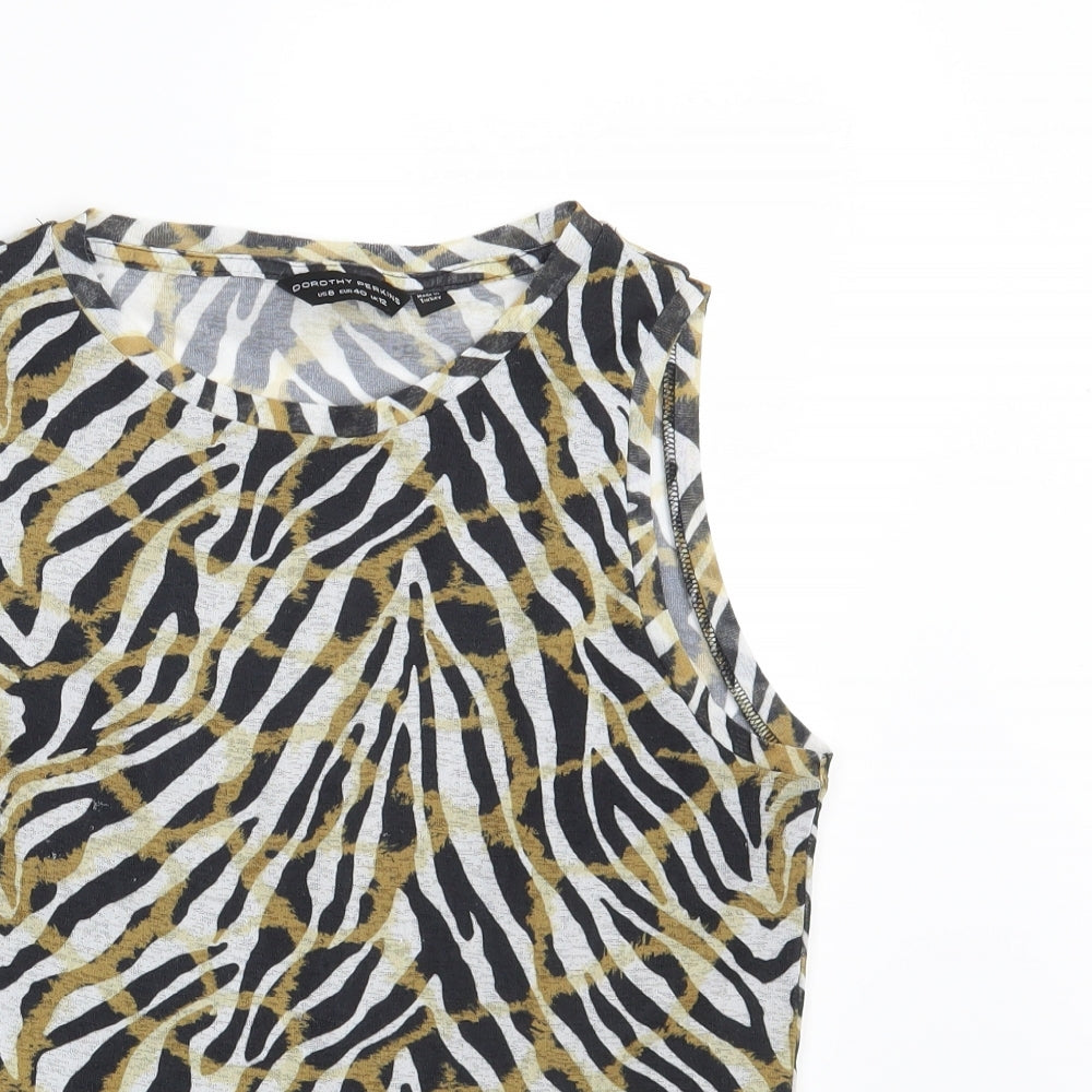 Dorothy Perkins Womens Multicoloured Geometric  Basic Tank Size 12