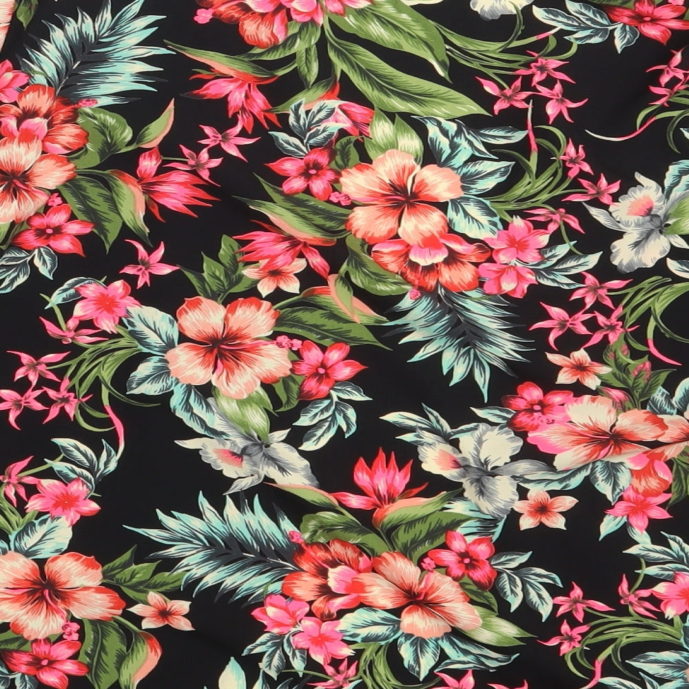 New Look Womens Black Floral  Jacket Blazer Size 12