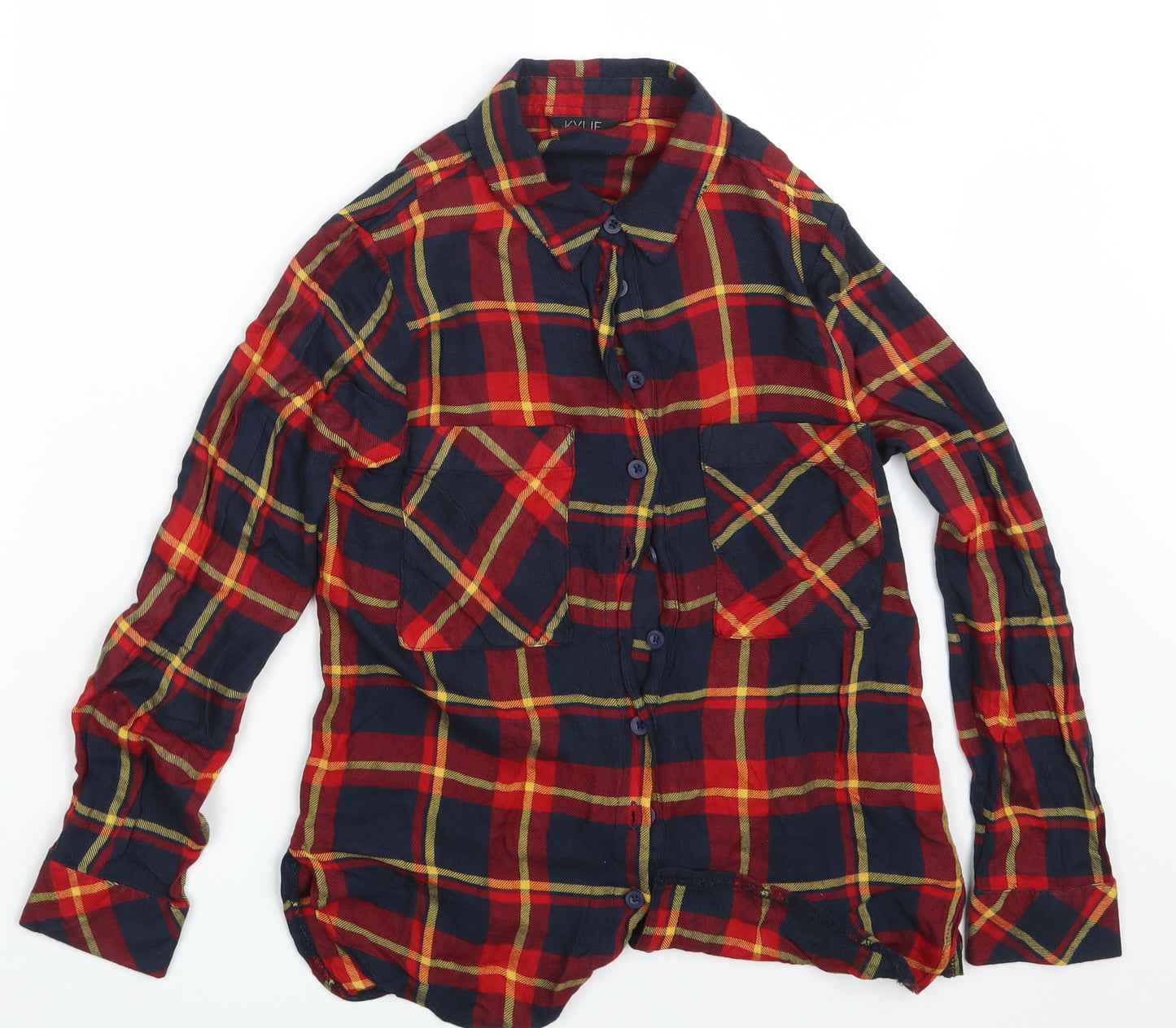 Kylie Girls Multicoloured Check  Basic Button-Up Size 10 Years