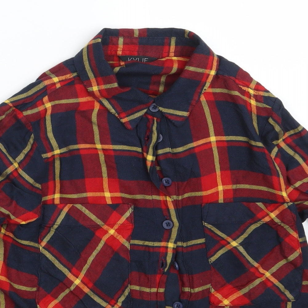 Kylie Girls Multicoloured Check  Basic Button-Up Size 10 Years