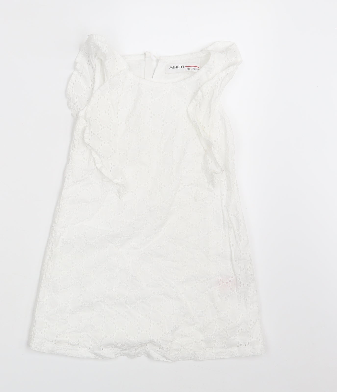 Minoti Girls White   A-Line  Size 3-4 Years