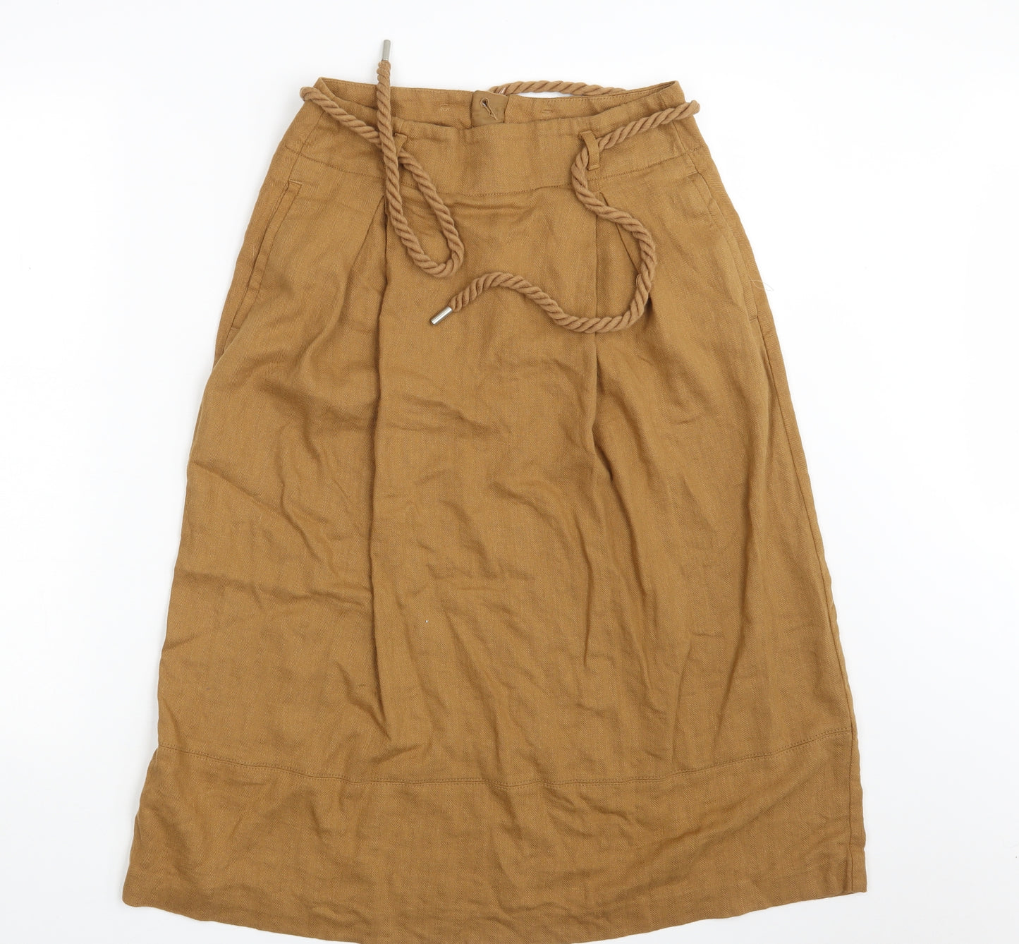 M&S Womens Brown   A-Line Skirt Size 10