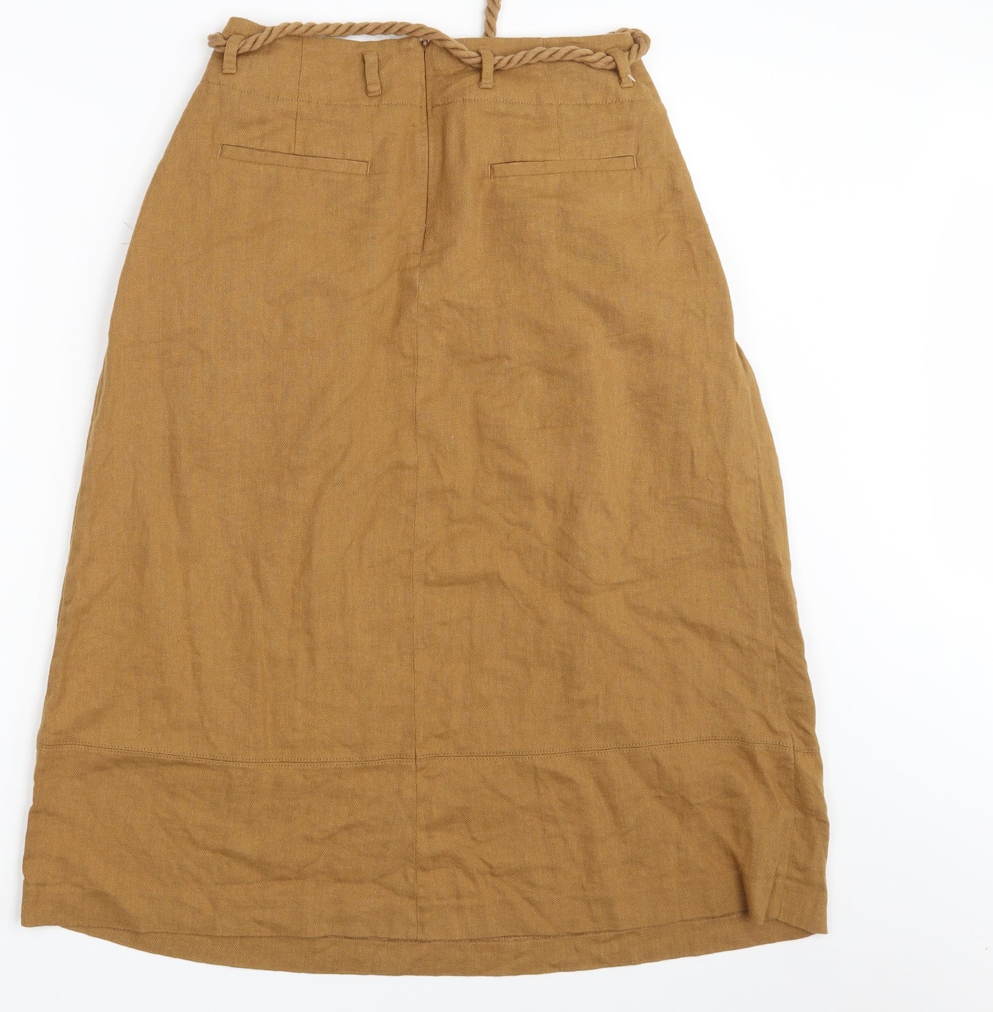M&S Womens Brown   A-Line Skirt Size 10