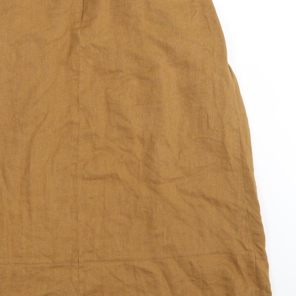 M&S Womens Brown   A-Line Skirt Size 10