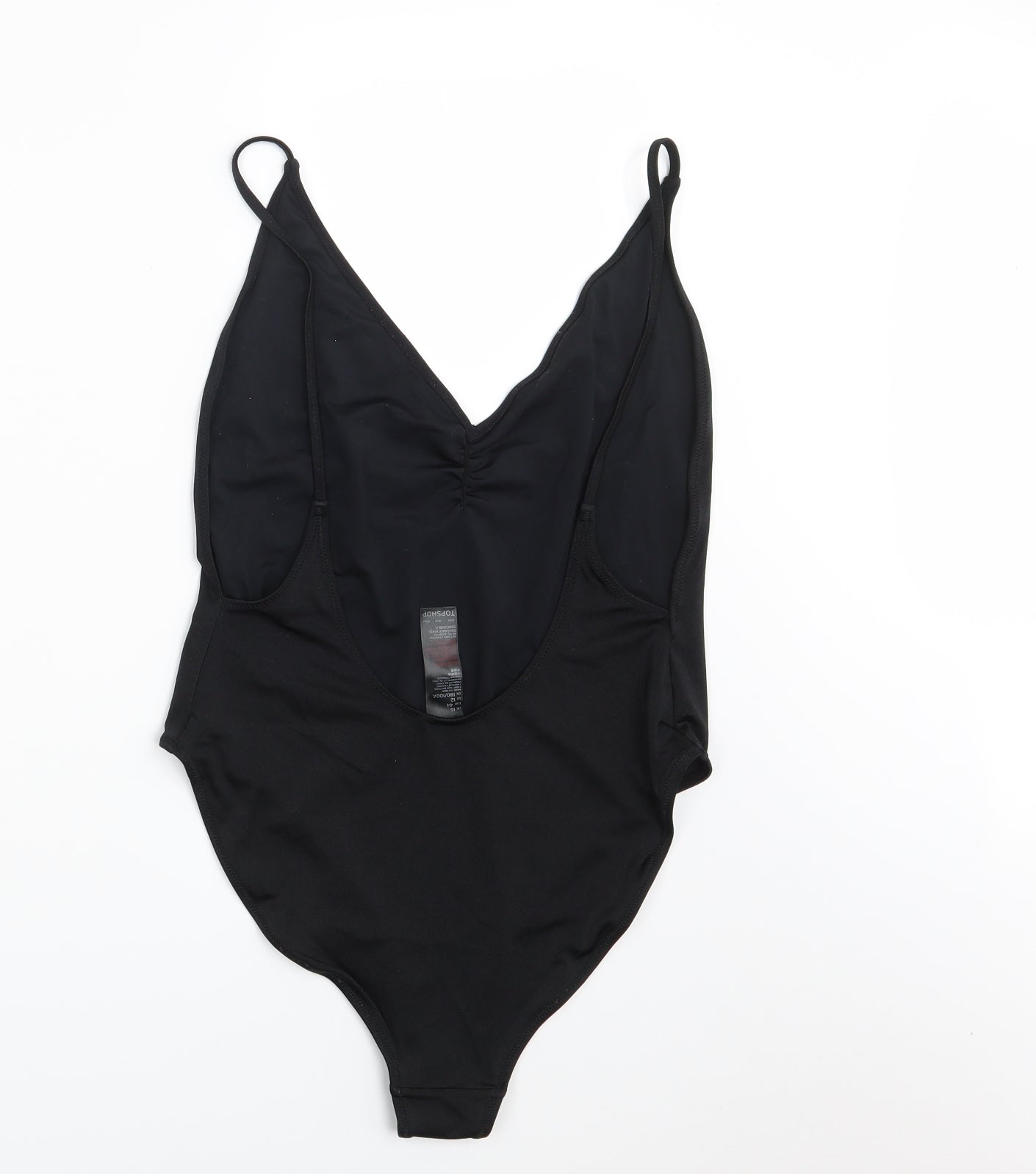 Topshop Womens Black   Bodysuit One-Piece Size 16