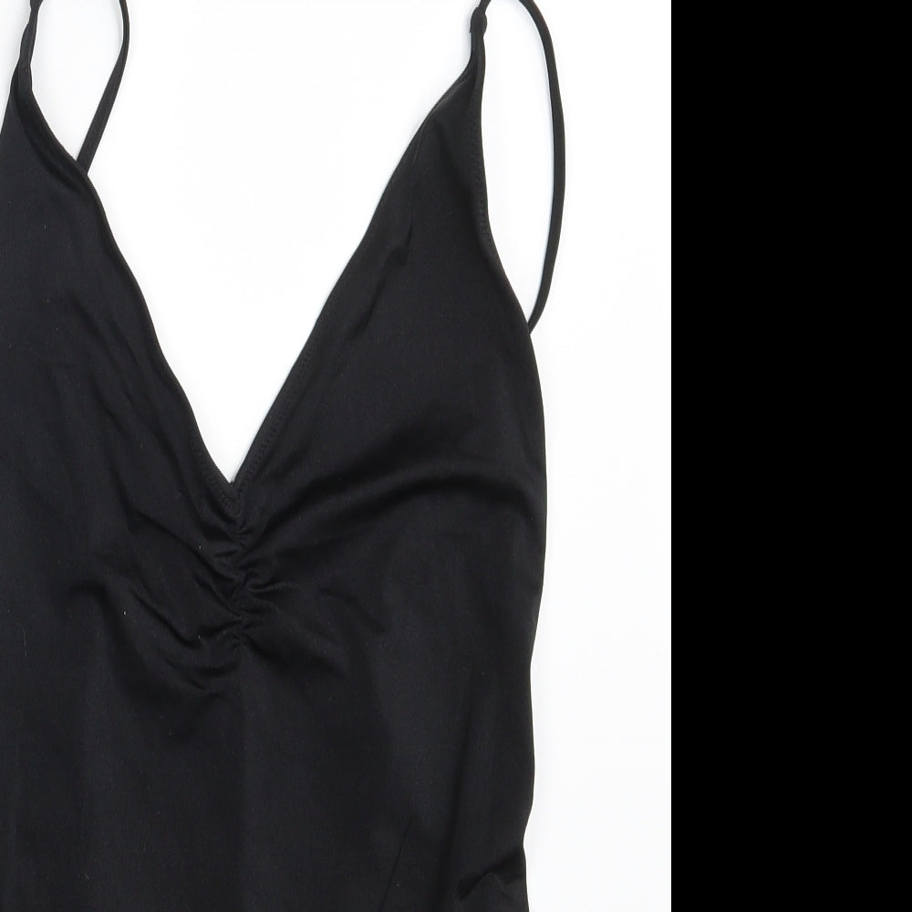 Topshop Womens Black   Bodysuit One-Piece Size 16