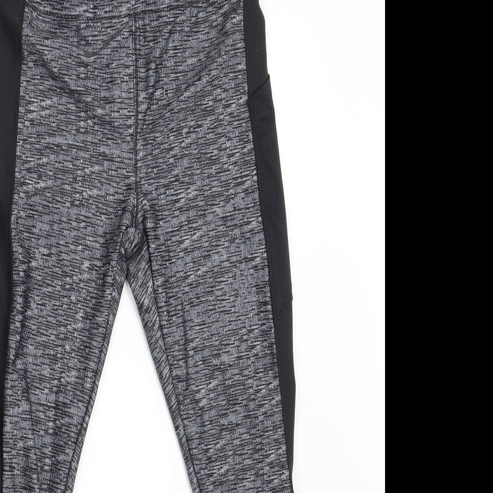DOMYOS Womens Black   Compression Leggings Size 28 in L31 in