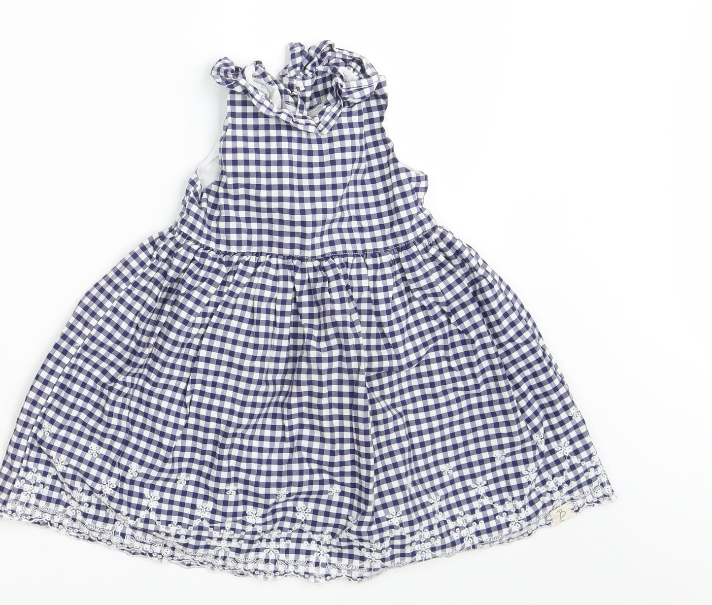 George Girls Blue Check  A-Line  Size 18-24 Months