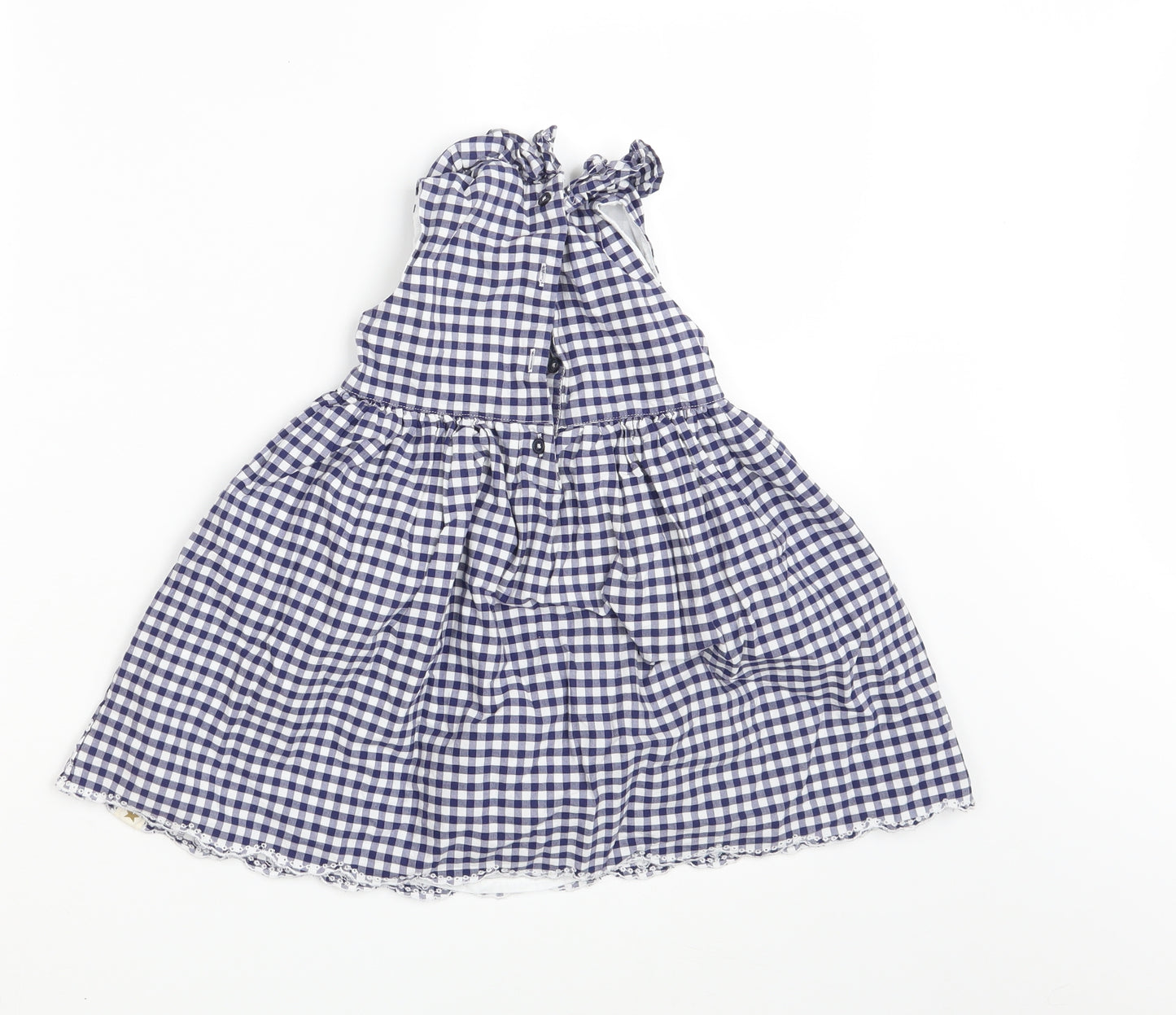 George Girls Blue Check  A-Line  Size 18-24 Months