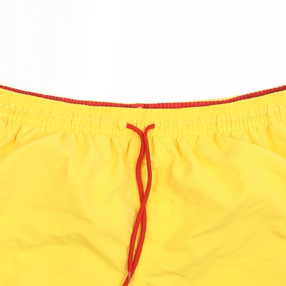 M&S Mens Yellow   Sweat Shorts Size L
