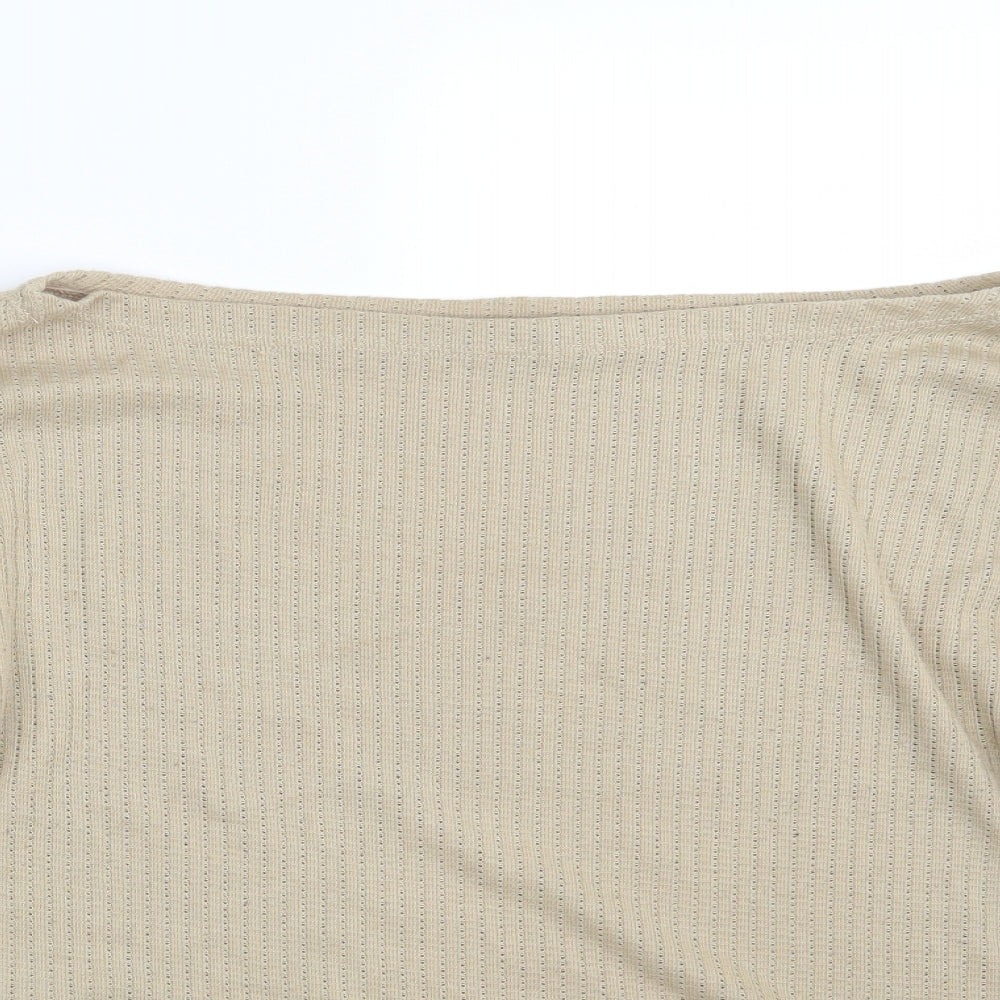 Boohoo Womens Beige   Pullover Sweatshirt Size 16