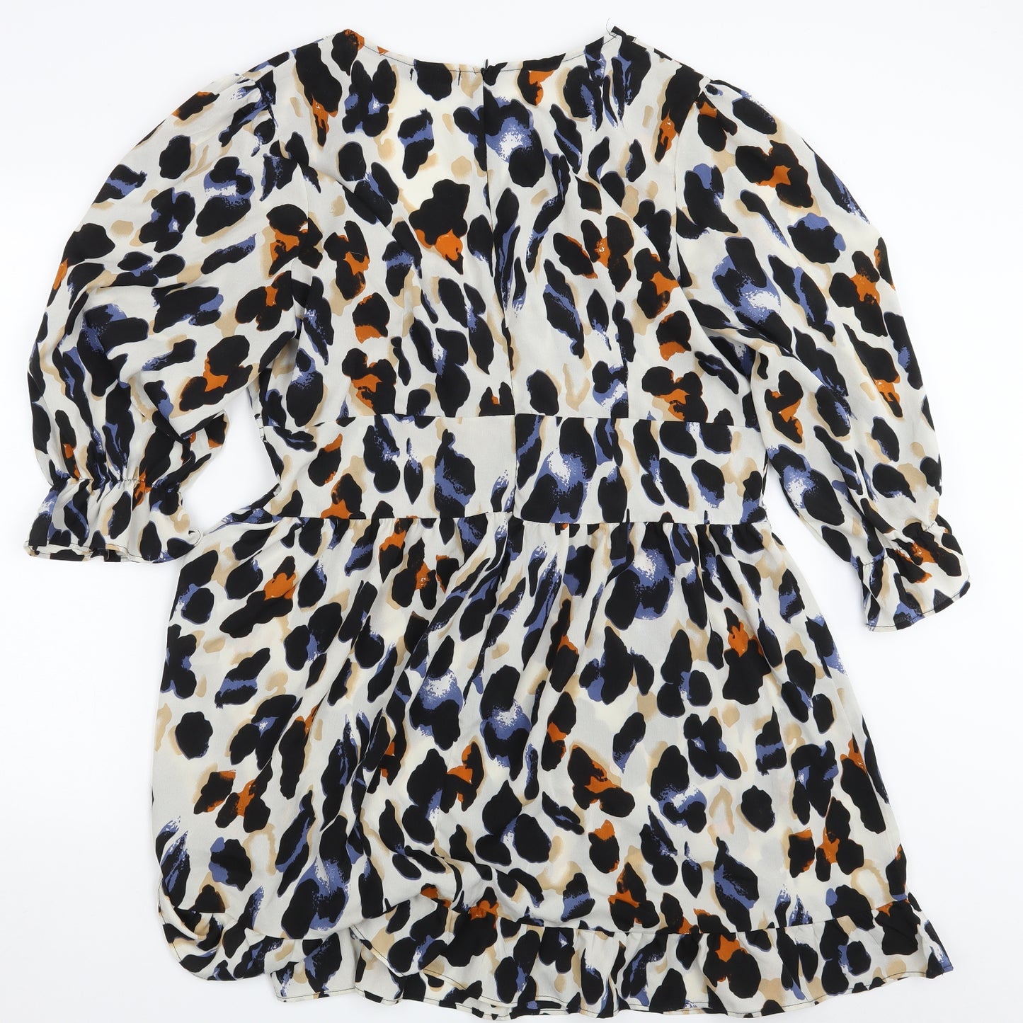 Boohoo Womens Multicoloured Animal Print  Fit & Flare  Size 18