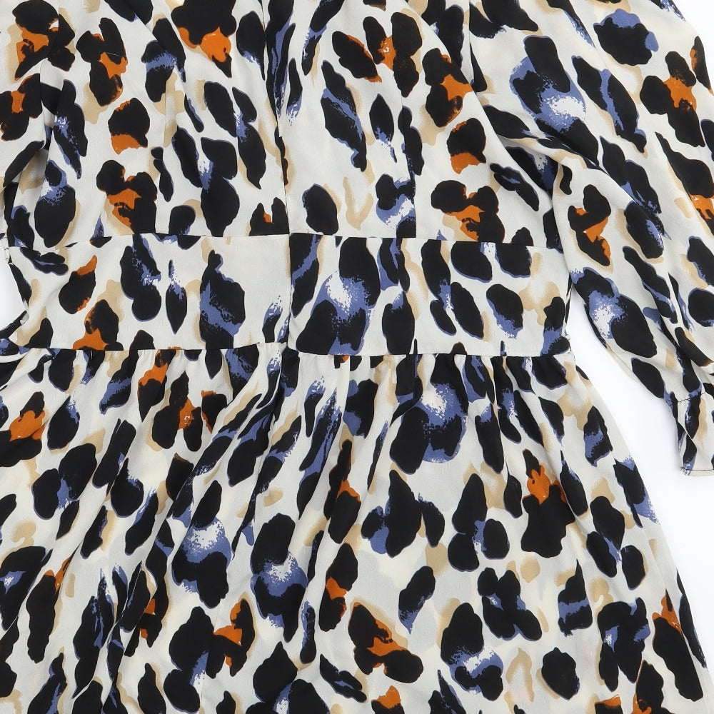 Boohoo Womens Multicoloured Animal Print  Fit & Flare  Size 18