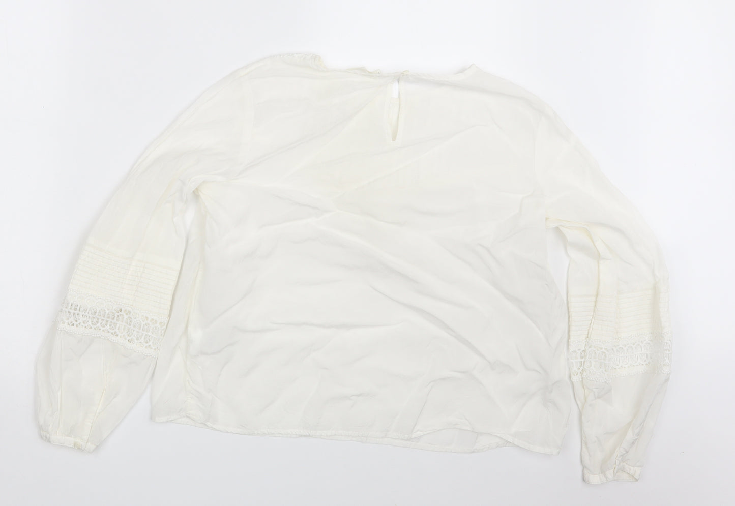 H&M Womens Ivory   Basic Blouse Size 10