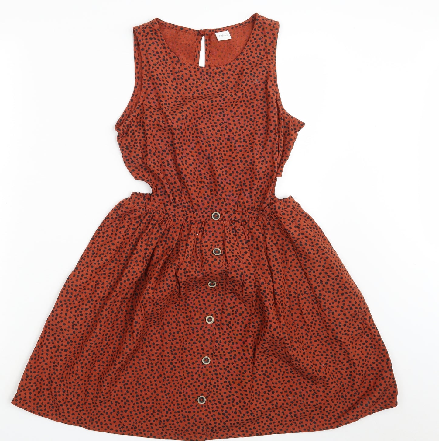 NEXT Girls Brown Animal Print  Fit & Flare  Size 11 Years