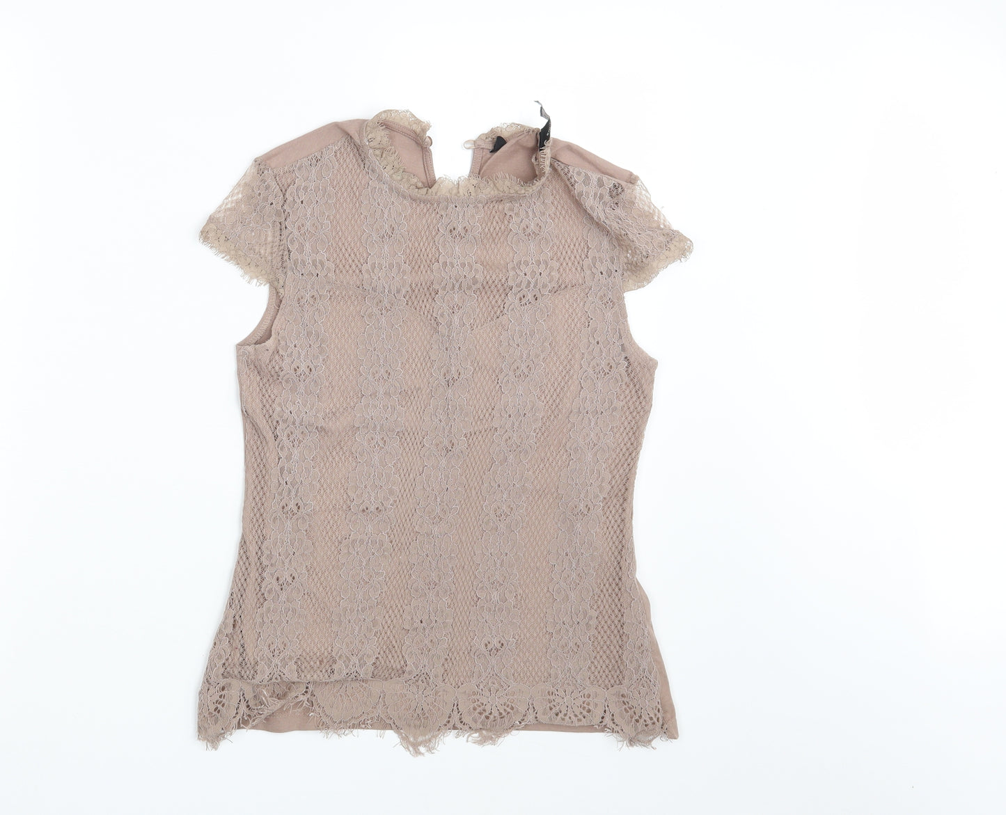 Dorothy Perkins Womens Purple Floral  Basic T-Shirt Size 8