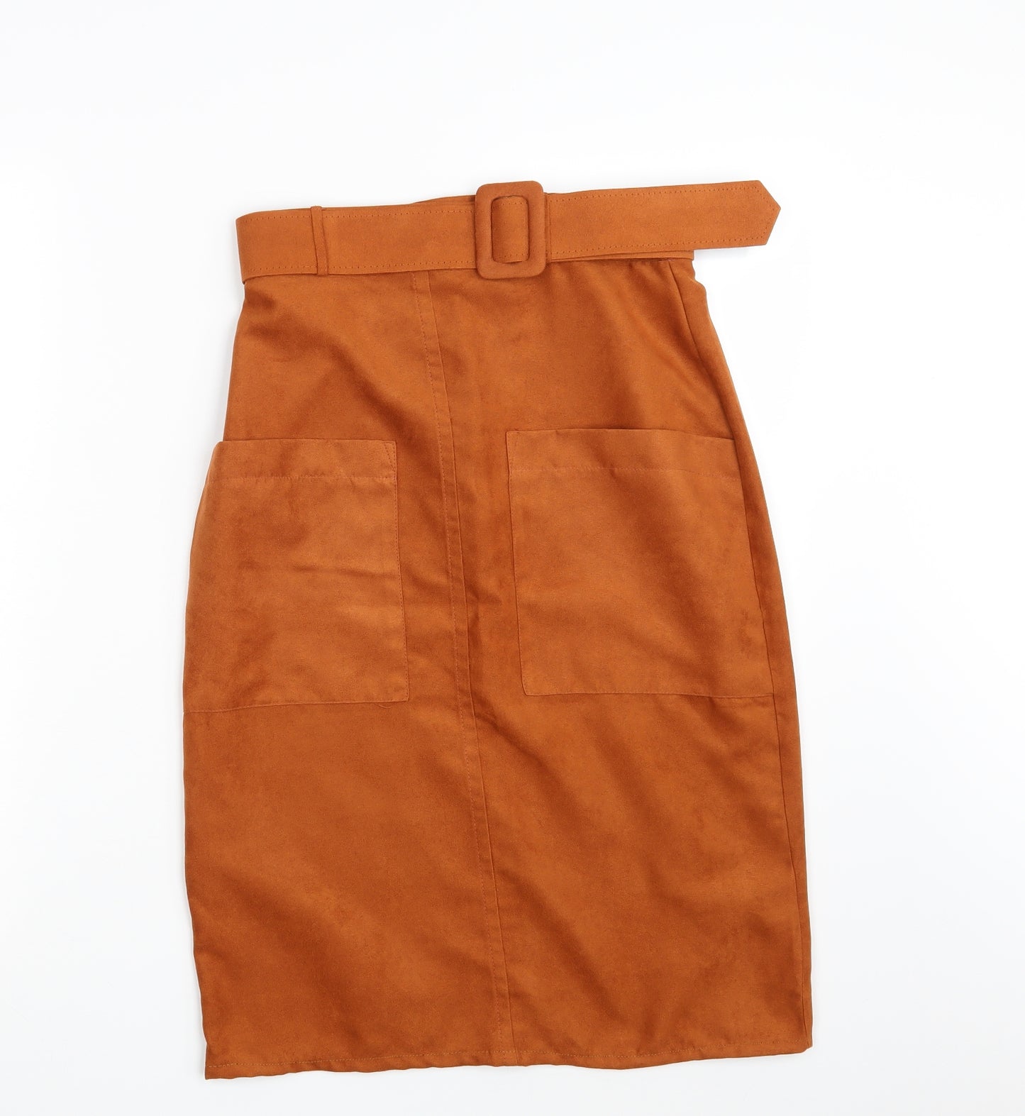 Primark Womens Brown   Straight & Pencil Skirt Size 8  - Belted