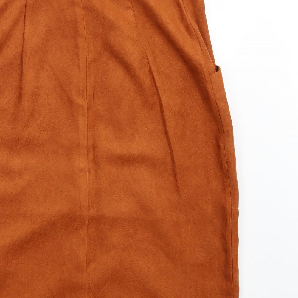 Primark Womens Brown   Straight & Pencil Skirt Size 8  - Belted