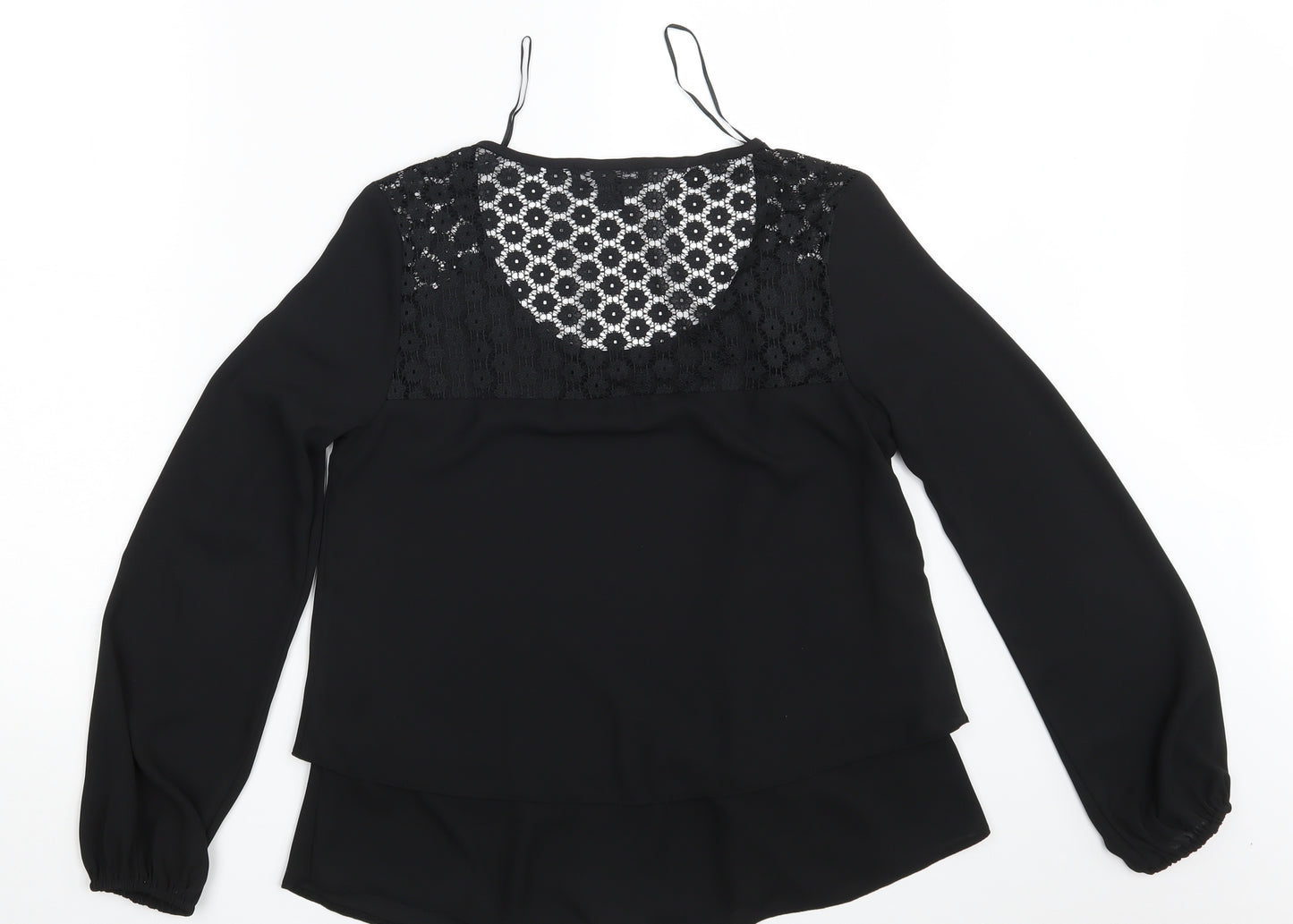 Atmosphere Womens Black Floral  Basic Blouse Size 8