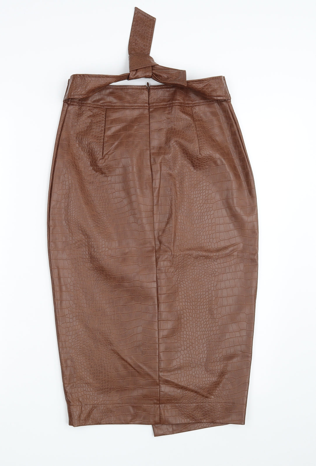 Primark Womens Brown Animal Print  Straight & Pencil Skirt Size 8  - Belted