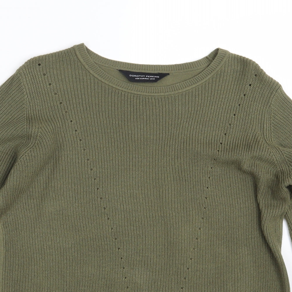 Dorothy Perkins Womens Green   Pullover Jumper Size 10